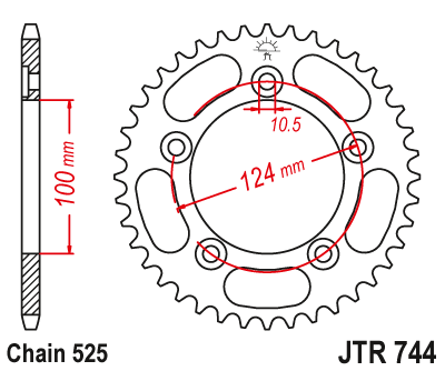 JT SPROCKETS JTR744.39 (444339jt)